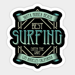 Best Surfing Cath The Wave California Sticker